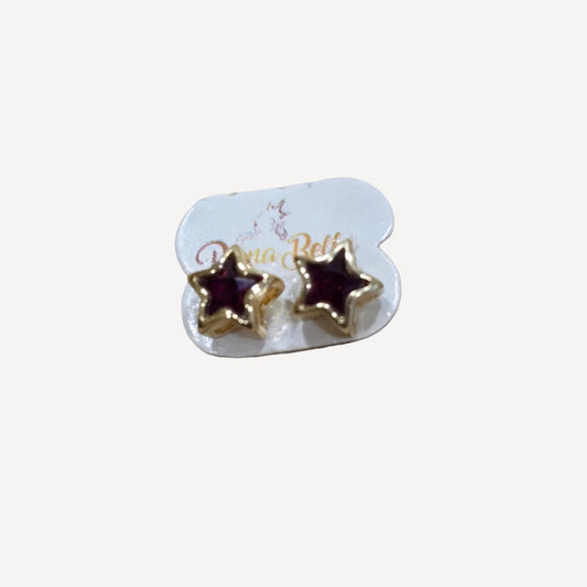 Luxury Faceted Crystal Star Stud Earrings