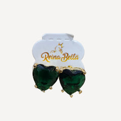Luxury Heart-Cut Crystal Stud Earrings