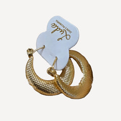 Luxury Textured Mesh Graduated Chunky Hoop Earrings
