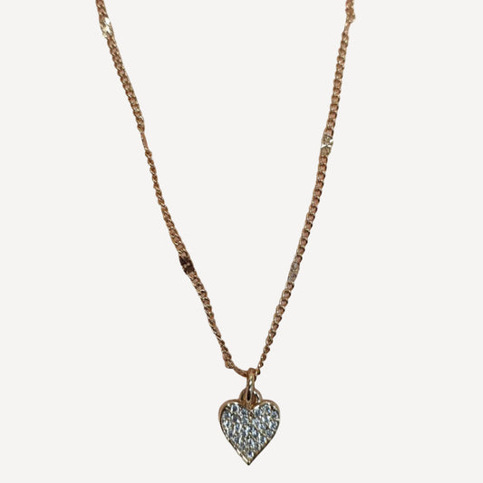 Luxury Pavé Crystal Heart Pendant Necklace