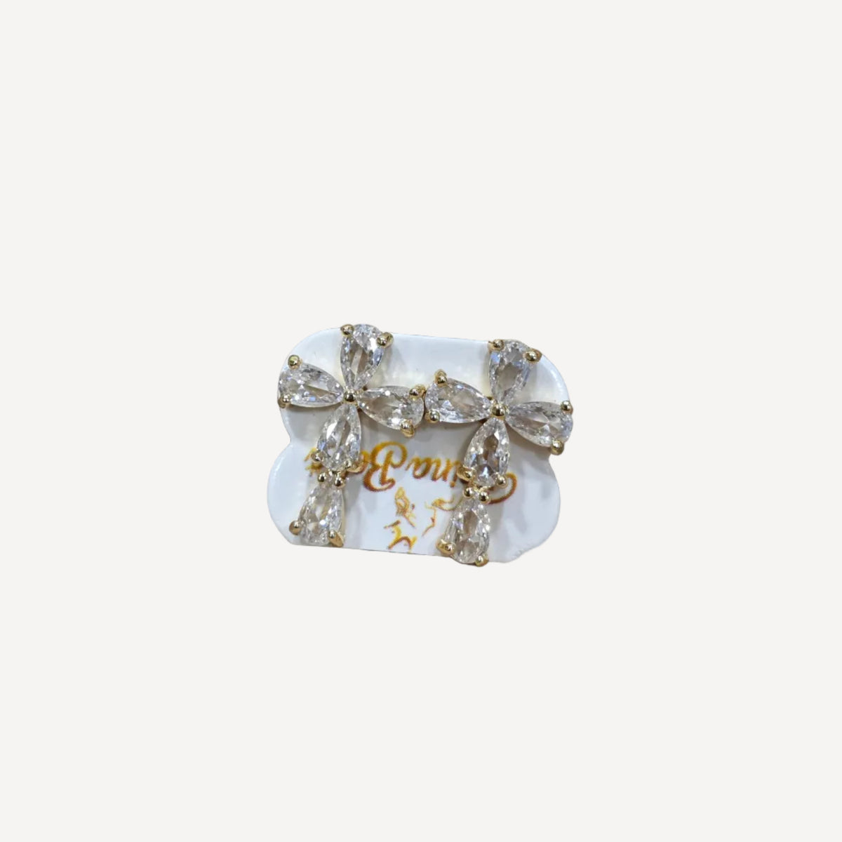 Luxury Teardrop Crystal Floral Statement Earrings