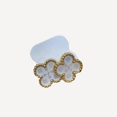 Luxury Monogram Clover Stud Earrings