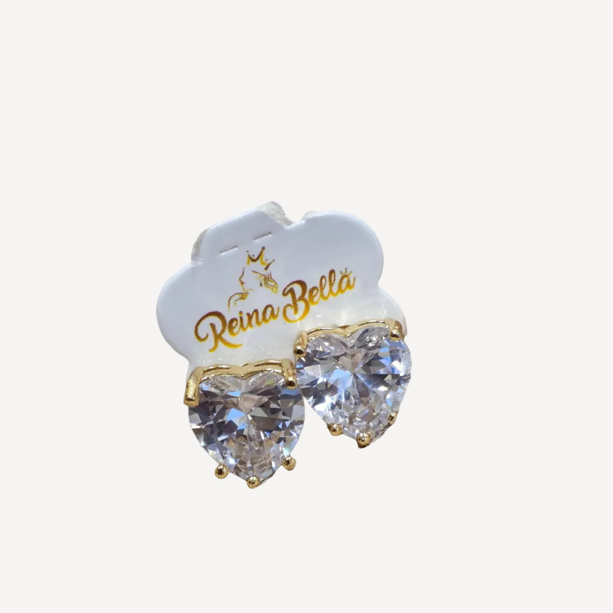 Luxury Heart-Cut Crystal Stud Earrings