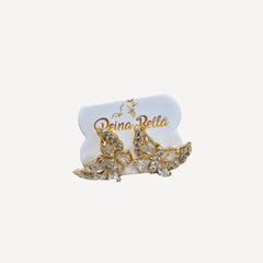 Luxury Pavé Crystal Butterfly Statement Stud Earrings